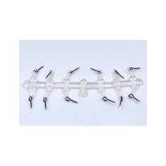 Set Spin de momeala Stinger cu inel de silicon, culoare negru, 12buc