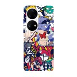 Husa compatibila cu Huawei Nova Y70 model Graffiti Cartoons, Silicon, TPU, Viceversa, Transparent, Carcasa