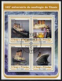 S. TOME E PRINCIPE 2017 - Titanic, aniv. 105 ani /set complet - bloc + colita (2 imagini), Stampilat