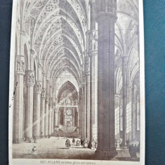 Fotografie pe carton, interior din Catedrala din Milano, cca 1900