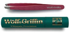 Penseta profesionala Wolf Griffin Ultimate Precision , otel inoxidabil, varf oblic, husa compacta foto
