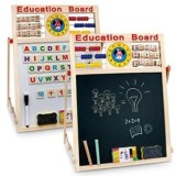 Tabla magnetica Educationala cu 2 fete pentru scris cu socotitoare, litere si cifre magnetice, marker si burete