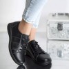 Pantofi casual bety negru piele naturala, 36