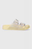 Melissa papuci MELISSA COZY SLIDE AD femei, culoarea galben, M.33913.T378