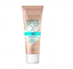 Crema coloranta, Eveline Cosmetics, CC Cream Magical Colour Correction, SPF 15, 50 Light Beige, 30 ml foto