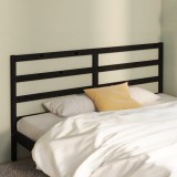 Gossi tablie de pat, negru, 206x4x100 cm, lemn masiv de pin