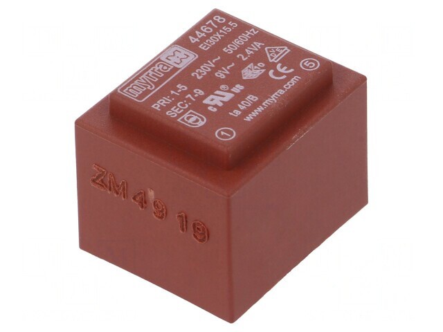 Transformator &Icirc;ncapsulat 2,4VA 230V 9V PCB
