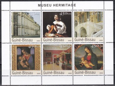 Guineea Bissau 2003 - Mari muzee ale lumiii - Hermitage, Bloc, MNH foto