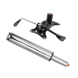 Cumpara ieftin Set placuta balans metalica, 25 cm x 15 cm si cilindru piston, gaz, pentru scaune birou, argintiu, 35 cm