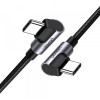 Cablu Date si Incarcare USB-C - USB-C UGREEN US323 Angled, 60W, 1m, Negru