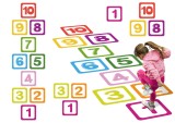 Set stickere decorative educationale cu numere 1-10, PVC, 20 x 20 cm, Lean 20919