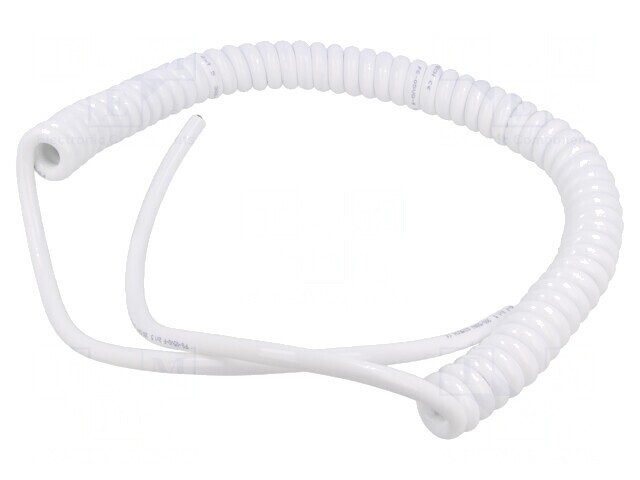 Cablu Spiralat Neecranat PUR Alb 2x1,5mm2 0,5m