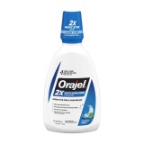 Apa de Gura, Orajel, Efect Antimicrobian si Antiinflamator impotriva Iritatiilor Bucale, Aroma Menta, 473.2ml