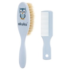 Set perie de par si pieptene Akuku A0457 Albastru