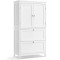 VASAGLE Dulap de baie, din MDF, cu 2 sertare si 2 usi, raft reglabil, 30x60x110cm, alb Household NewTrend