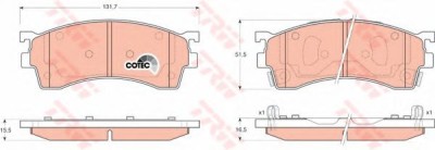 Set placute frana,frana disc MAZDA PREMACY (CP) (1999 - 2005) TRW GDB3209 foto