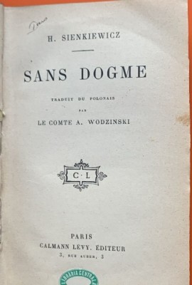 Sans dogme - H. Sienkiewicz foto