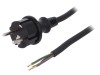 PLASTROL Cablu Alimentare Schuko 5m IP44, 1.5 mmsup2, 3 Miezuri Guma, Negru, Model W-97274