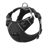 Ham pentru Caine, Sofia CONCEPT&reg;, Ajustabil, Vesta Oxford, Reflectorizanta, Anti-Sufocare, pentru Caini de Talie Mica, Negru - L