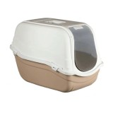 Litiera acoperita pentru pisici MPB Romeo MAXI, 44x64x46h cm, Roz