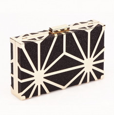 Geanta clutch neagra Alison foto