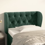 Gossi tablie de pat cu aripioare verde inchis 83x23x78/88 cm catifea