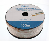 Cablu difuzor transparent 2X0.75mmp, 100m, Well