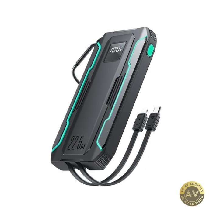 Baterie Externa Joyroom JR-L017 10000mAh 22.5W QC + PD 1 x Lightning - 1 x USB-A - 2 x USB-C Neagra