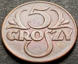 Cumpara ieftin Moneda istorica 5 GROSZY - POLONIA, anul 1938 * cod 5211 = excelenta!