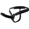 Dildo strap-on scobite - Dorinta Ascunsa Infern Strap-on cu Dildo Realist 16cm Scobit Gol in Interior cu Inel de Prindere de Testicule Negru