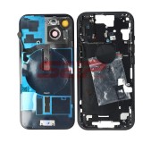 Carcasa Completa iPhone 15 Neagra + Suport SIM, Butoane, Flex Magsafe, Geam &amp; Rama Camera Spate, Originala