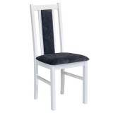 Scaun living DM14 Boston alb/gri, 40x43x96 cm