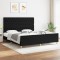 vidaXL Cadru de pat fără saltea, negru, 180x200 cm, textil 3125318