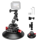 Cumpara ieftin Suport cu ventuză,NEEWER N-10, baza 6 inch, pentru cameră auto, cu braț magic și cap cu bilă, montare pe parbriz, compatibil camere de acțiune