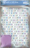 Hartie de impachetat - Happy Birthday Wrap &amp; Tag | Great British Card Company