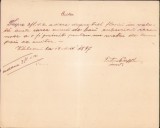 A2551N Chitanță olografă salariu &icirc;nvățător rom&acirc;n Vălcani Timiș 1897