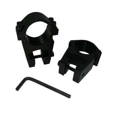 Inele de montura pentru lunete airsoft IdeallStore&amp;reg;, 11 mm, metalice, negre foto