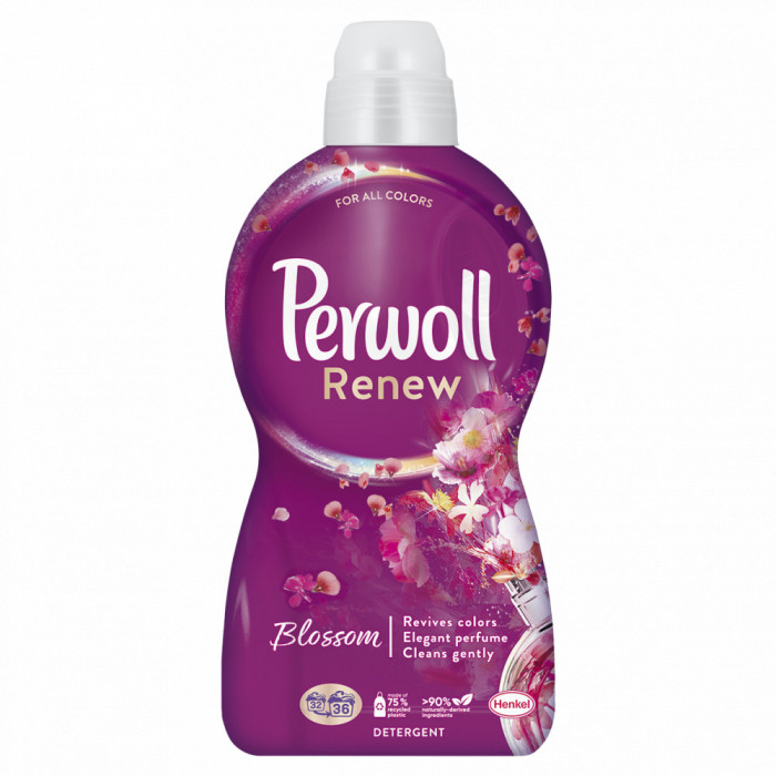 Detergent Lichid Pentru Rufe, Perwoll, Renew Blossom, 1.98 l, 36 spalari