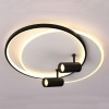 Lustra Led Neagra cu spot Carina 60w 3800lm 3000k 4000k 6500k cu Telecomanda
