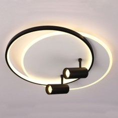 Lustra Led Neagra cu spot Carina 60w 3800lm 3000k 4000k 6500k cu Telecomanda