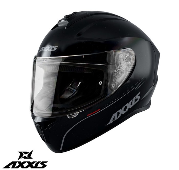 Casca integrala pentru scuter - motocicleta Axxis model Draken S V.2 A11 negru lucios Negru lucios L (59/60cm)