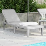 vidaXL Șezlong reglabil &icirc;n &icirc;nălțime &icirc;n 4 direcții, 155,5x57x28 cm, PP