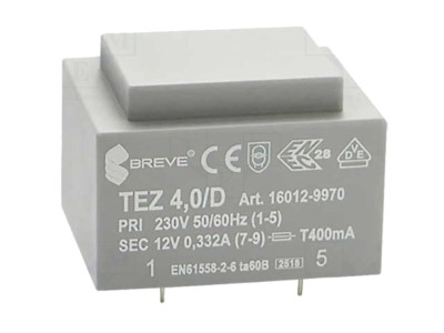 Transformator encapsulat 4VA 230V AC 12V foto