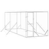 Cumpara ieftin Padoc de exterior pentru caini argintiu 2x6x2 m otel galvanizat