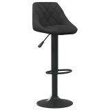 Cumpara ieftin Scaun de bar, negru, catifea