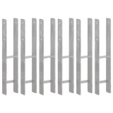 vidaXL Ancore de gard, 6 buc., argintiu, 10x6x60 cm, oțel galvanizat 145303