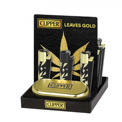 Bricheta Clipper, metal, Gold Leaves foto