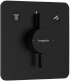 Hansgrohe DuoTurn Q termostat set de finisare, &icirc;ncastrat, 2 consumatori negru mat