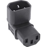 Adaptor de alimentare IEC 60320 C14 la C13 unghi 90 grade sus/jos, InLine 16723F