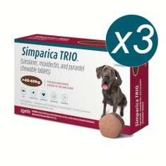 Simparica Trio Caini (40.1 - 60 kg), 3 x comprimate masticabile foto